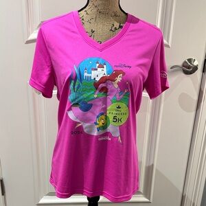 Disney 2024 5k Run Pink Athletic Tee